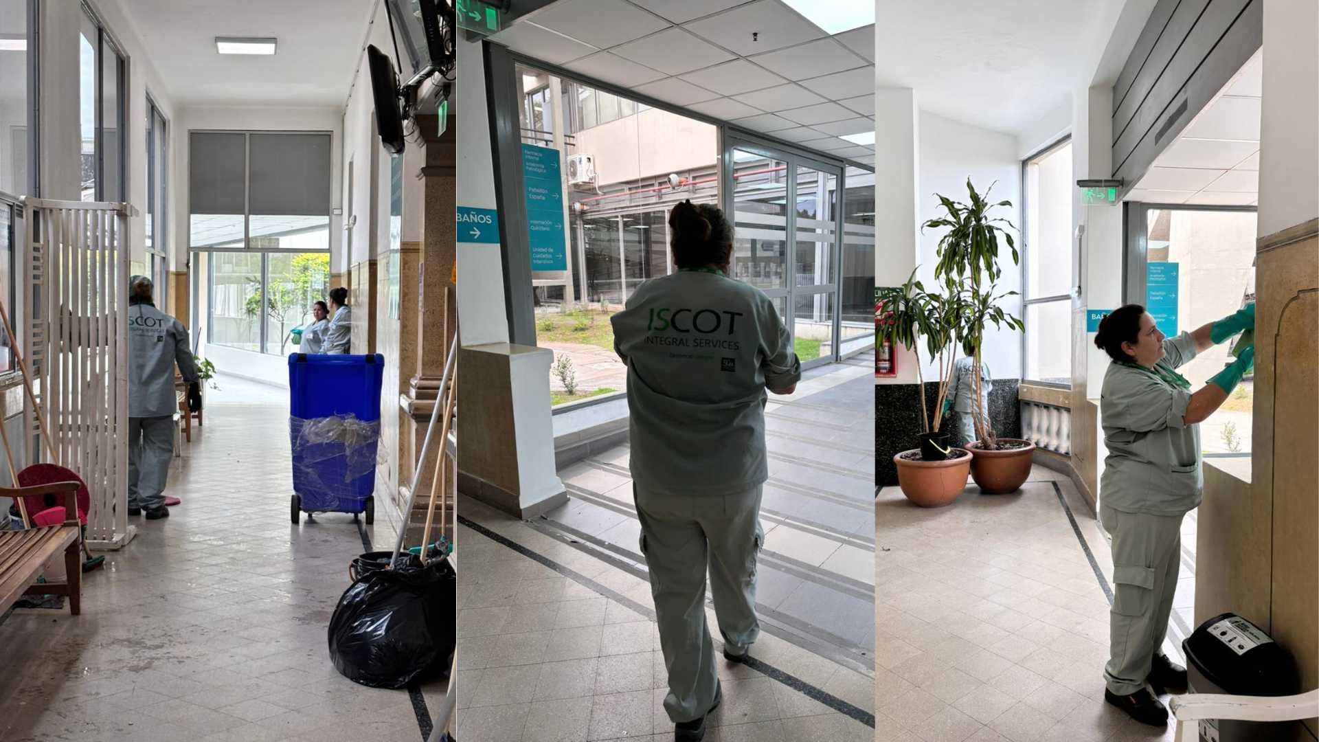 equipos ISCOT trabajando en Hospital Ferreyra
